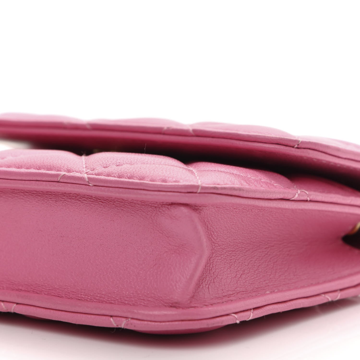 Chanel Lambskin Quilted Pearl Crush Clutch With Chain Pink 11 of 11
