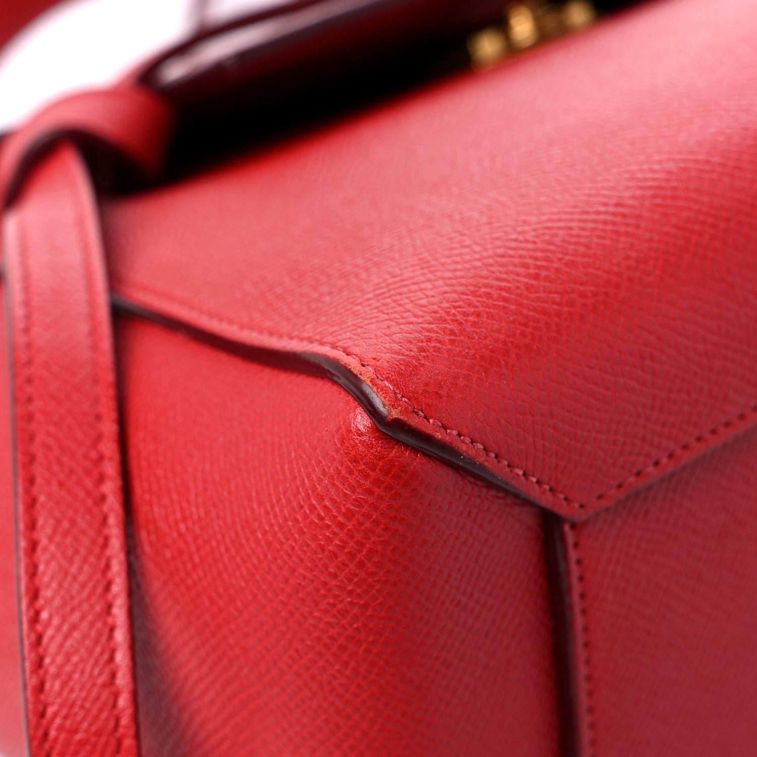 Celine Baby Grained Calfskin Micro Belt Bag Coquelicot 7 of 14