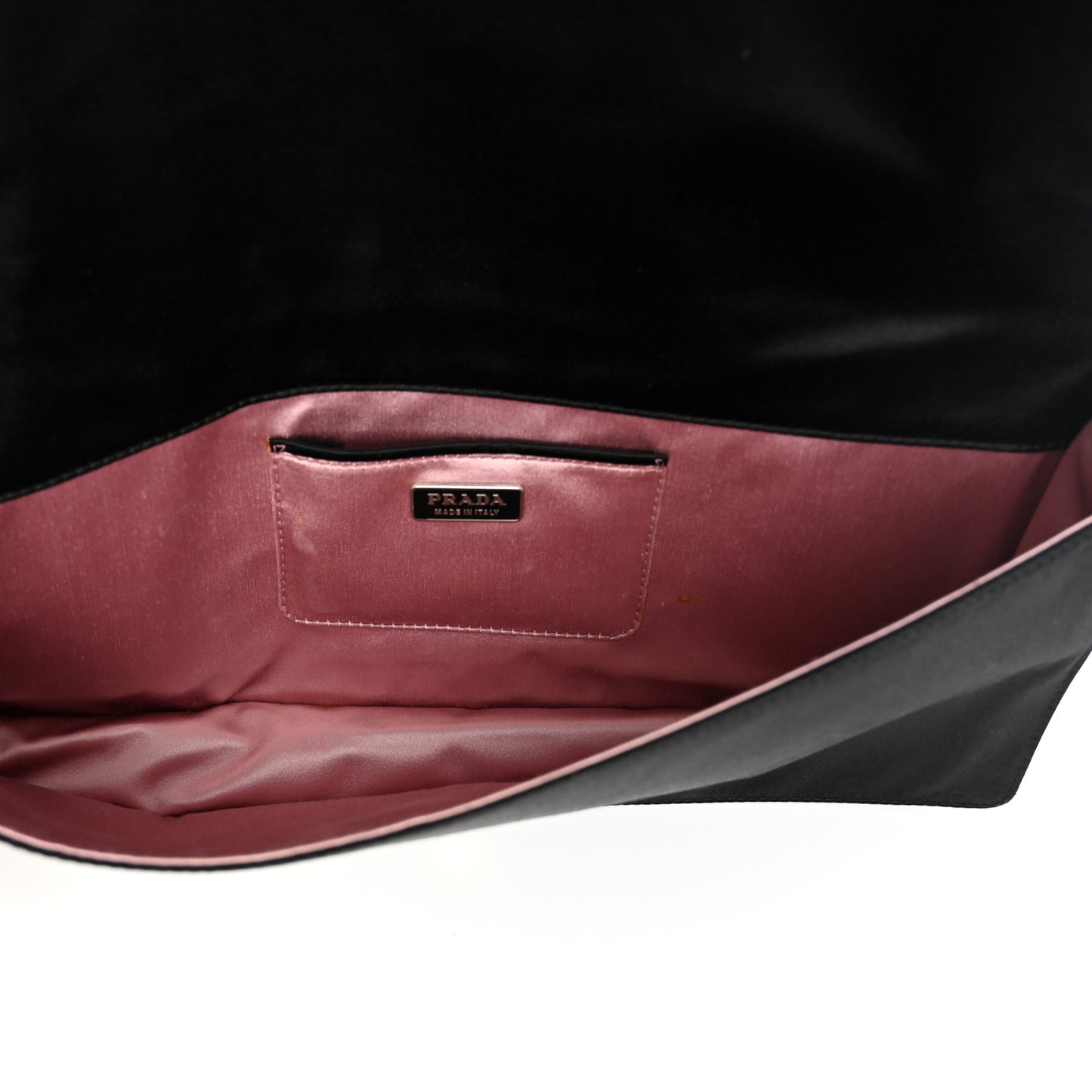 Satin Pochette Clutch Black