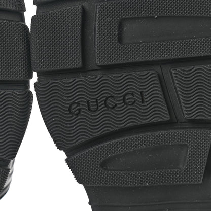 Gucci Nappa Grosgrain Logo Mens Velcro Chunky Slide Sandals 7 Black 6 of 7