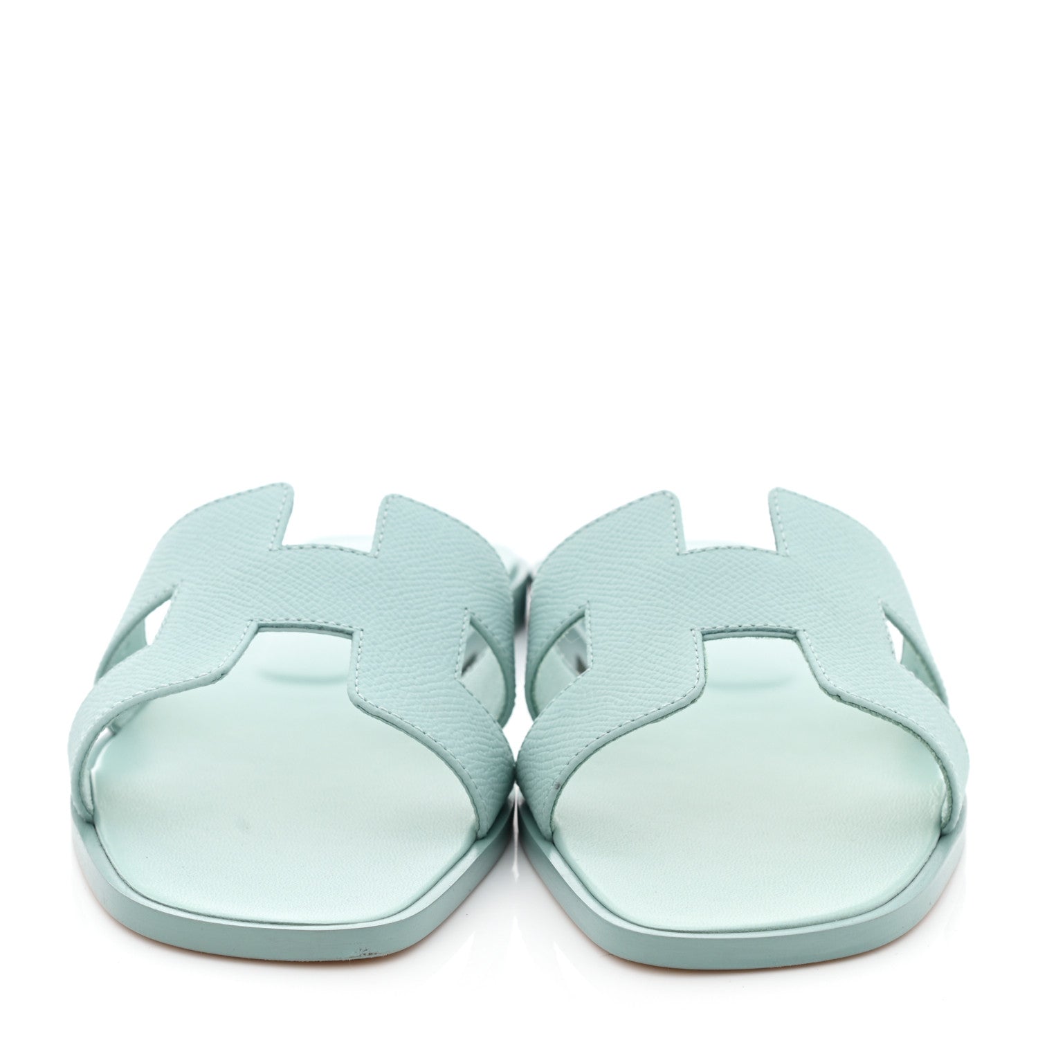 Hermes Epsom Oran Sandals 39 Vert Embrun 2 of 9
