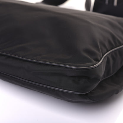 Prada Nylon Flat Messenger Bag Black 7 of 14