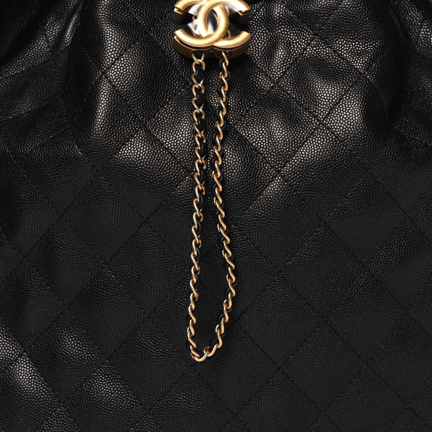 Caviar Quilted Medium Chanel 25 Handbag Black