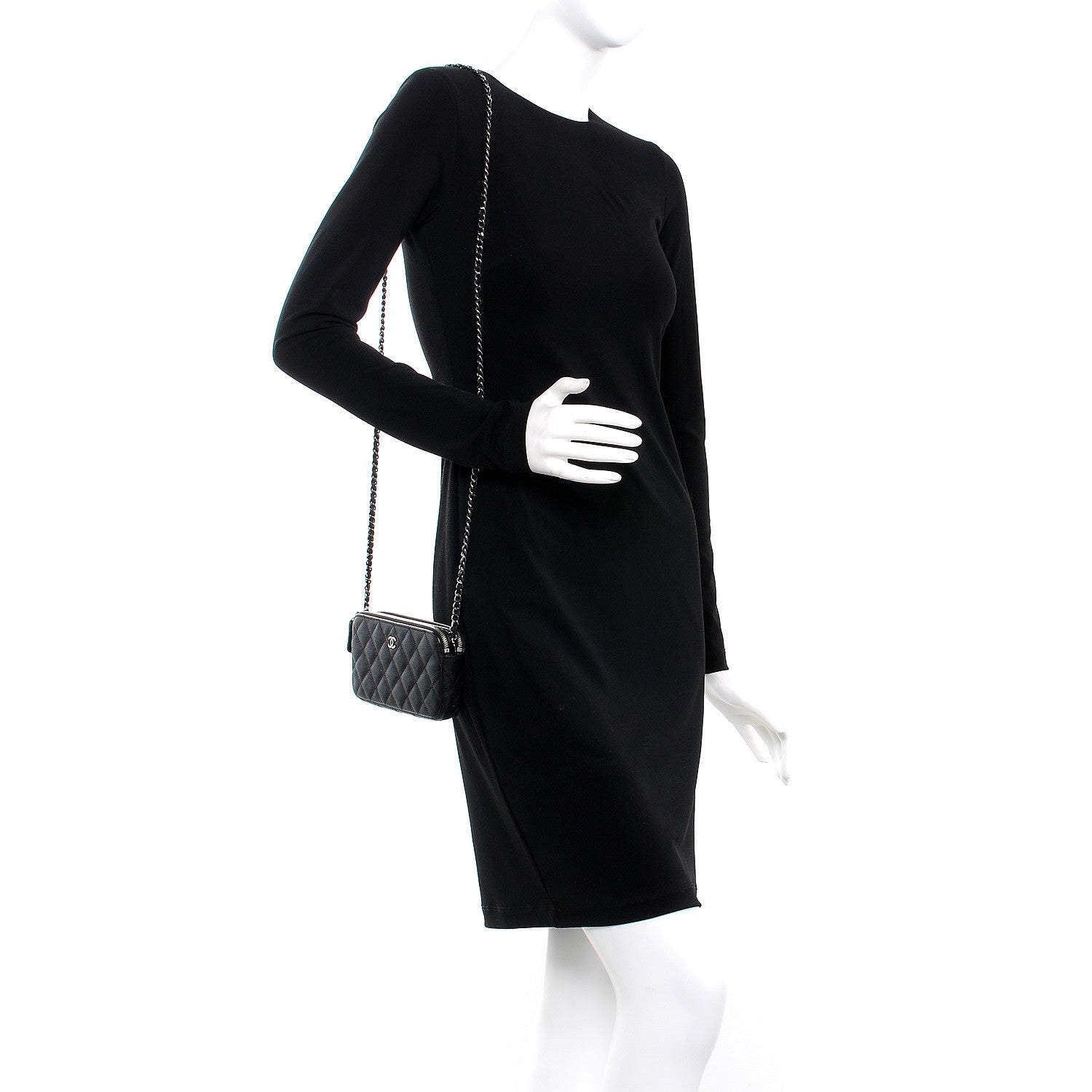Chanel Caviar Quilted Small Clutch With Chain Black 2 of 9