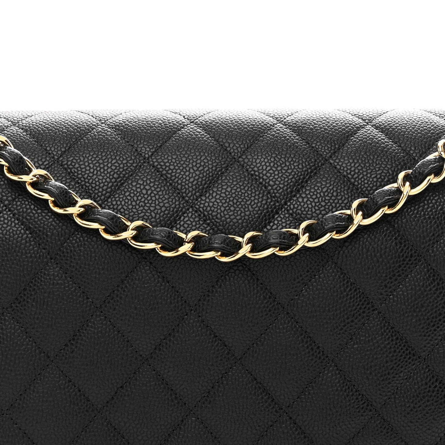 Caviar Quilted Maxi Double Flap Black