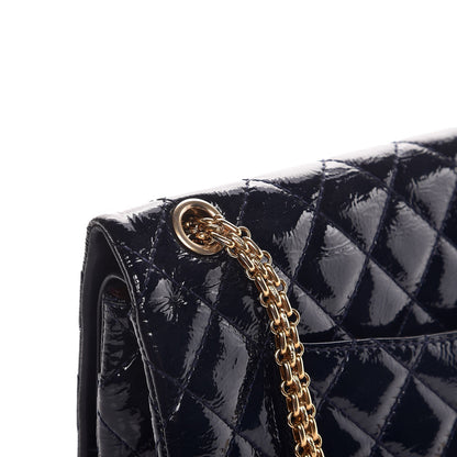 Chanel Distressed Patent Quilted 2.55 Reissue 226 Flap Navy 10 of 10