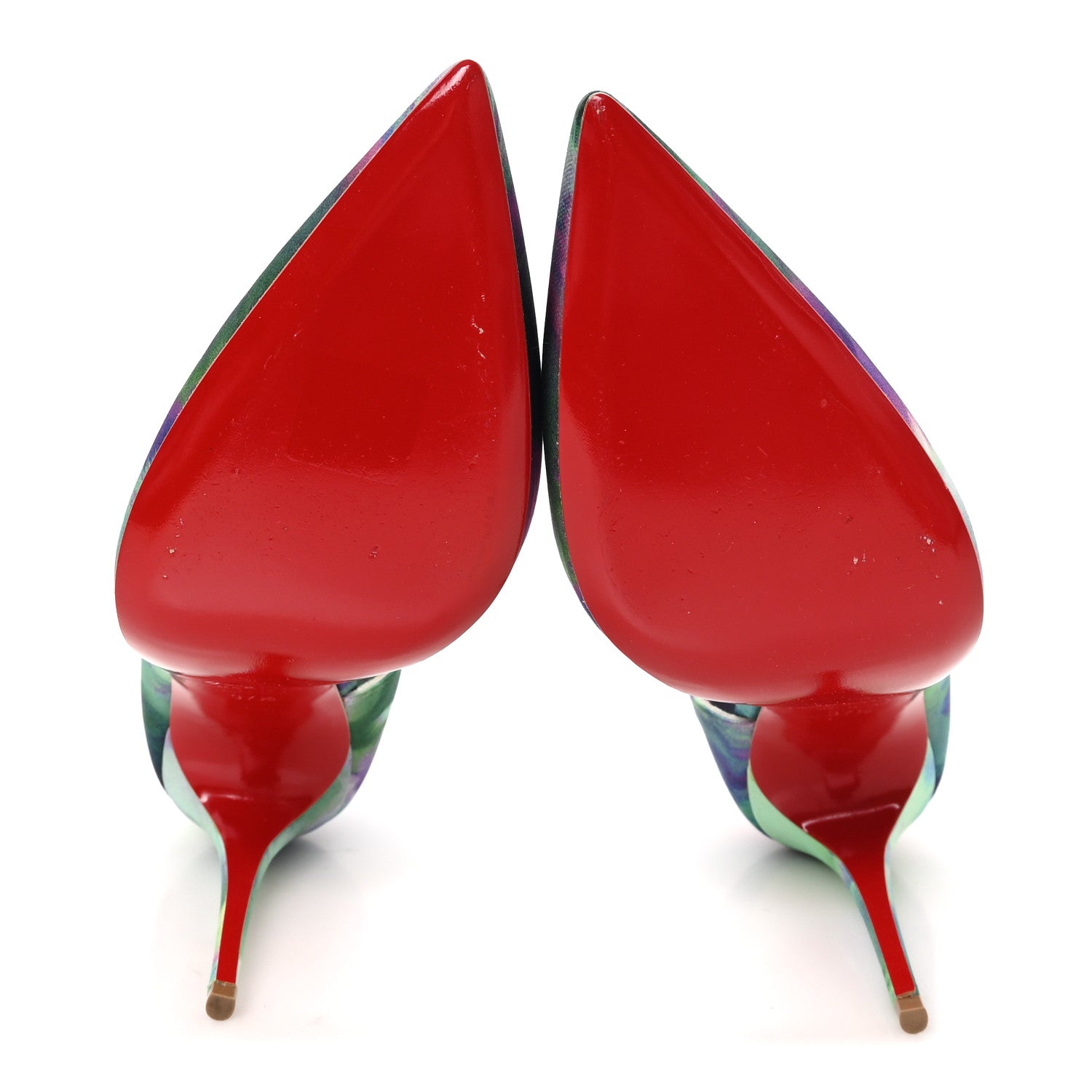 Christian Louboutin Satin Melancholia Iriza 100 Pumps 37.5 Multicolor 6 of 9