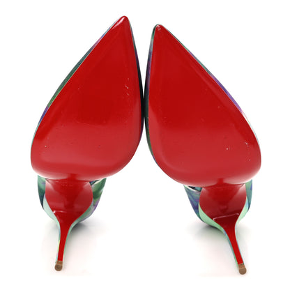 Christian Louboutin Satin Melancholia Iriza 100 Pumps 37.5 Multicolor 6 of 9