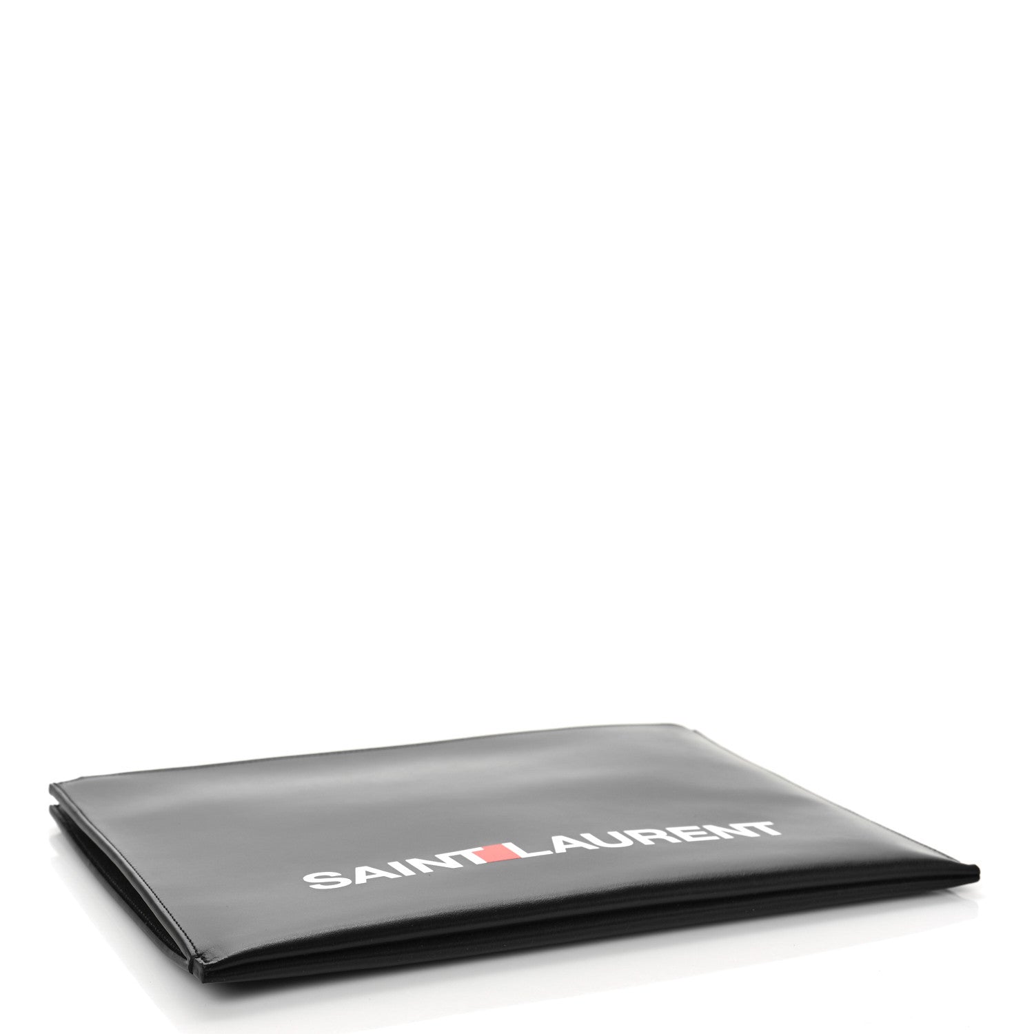 Saint Laurent Calfskin Logo Zipped Tablet Pouch Black 4 of 9