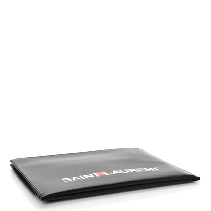 Saint Laurent Calfskin Logo Zipped Tablet Pouch Black 4 of 9