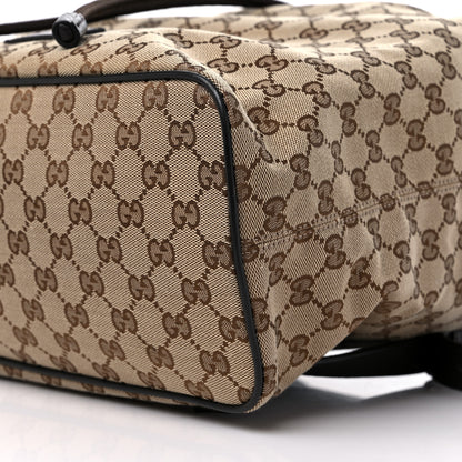 Gucci Monogram Dollar Calfskin O Drawstring Backpack Beige Ebony Testa di Moro Dark Chocolate 9 of 9