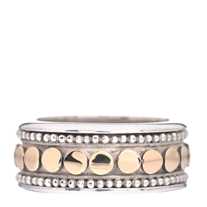 John Hardy Sterling Silver 18K Yellow Gold Dot Band Ring 53 6.5 1 of 4