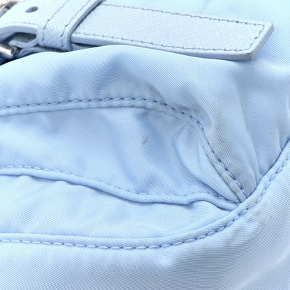 Prada Re-Nylon Vela Saffiano Pocket Double Buckle Messenger Shoulder Bag Fiordaliso 10 of 10