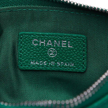 Chanel Caviar Quilted Small Cosmetic Case Green 8 of 10