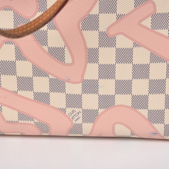 Louis Vuitton Damier Azur Tahitienne Neverfull MM 18 of 19