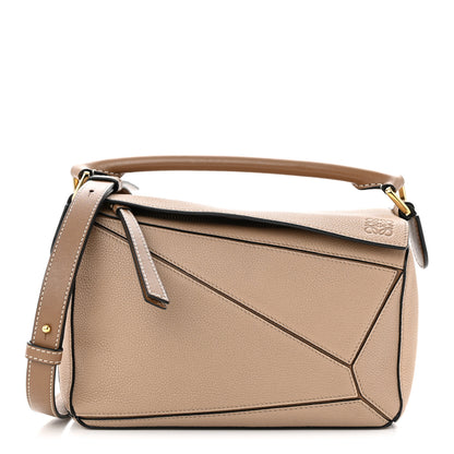 Loewe Grained Calfskin Small Puzzle Bag Sand Mink 1 of 10