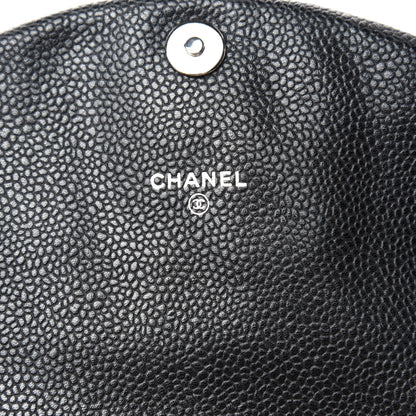 Chanel Caviar Half Moon Wallet On Chain WOC Black 6 of 11