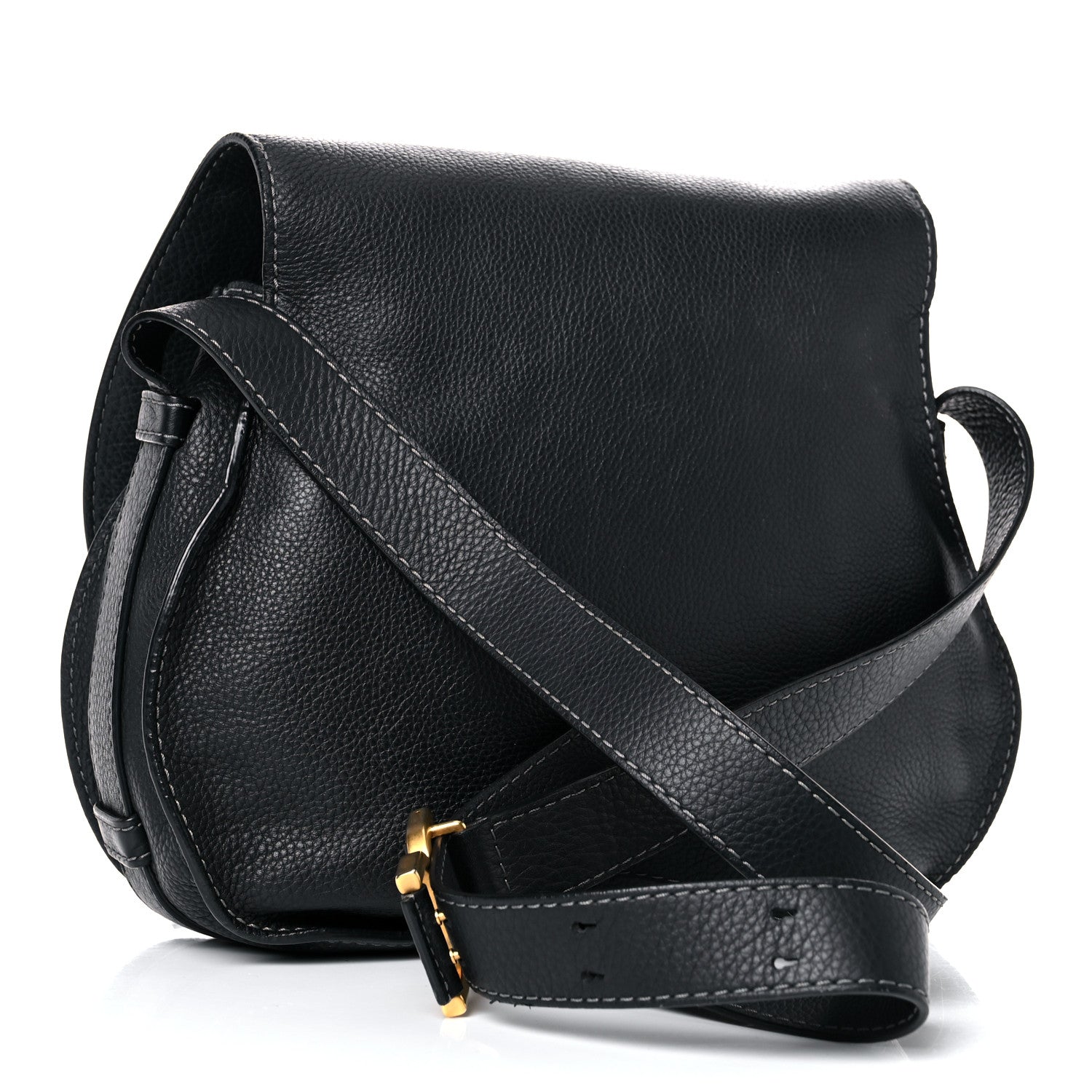 Chloe Calfskin Medium Marcie Round Crossbody Bag Black 3 of 21