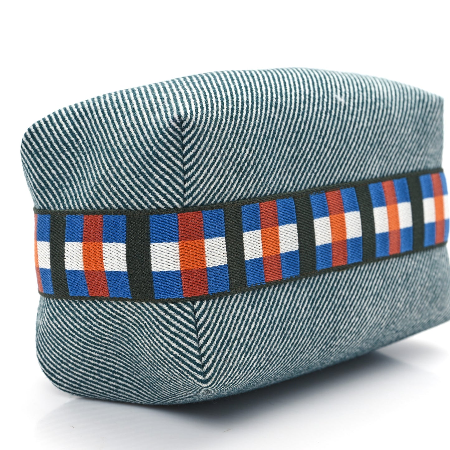 Wool Small Bride-A-Brac H Natte Pouch Bleu