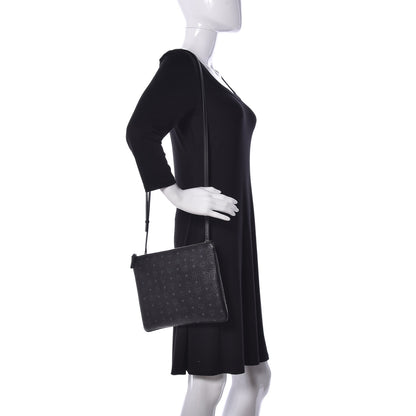 MCM Visetos Crossbody Pouch Black 2 of 9