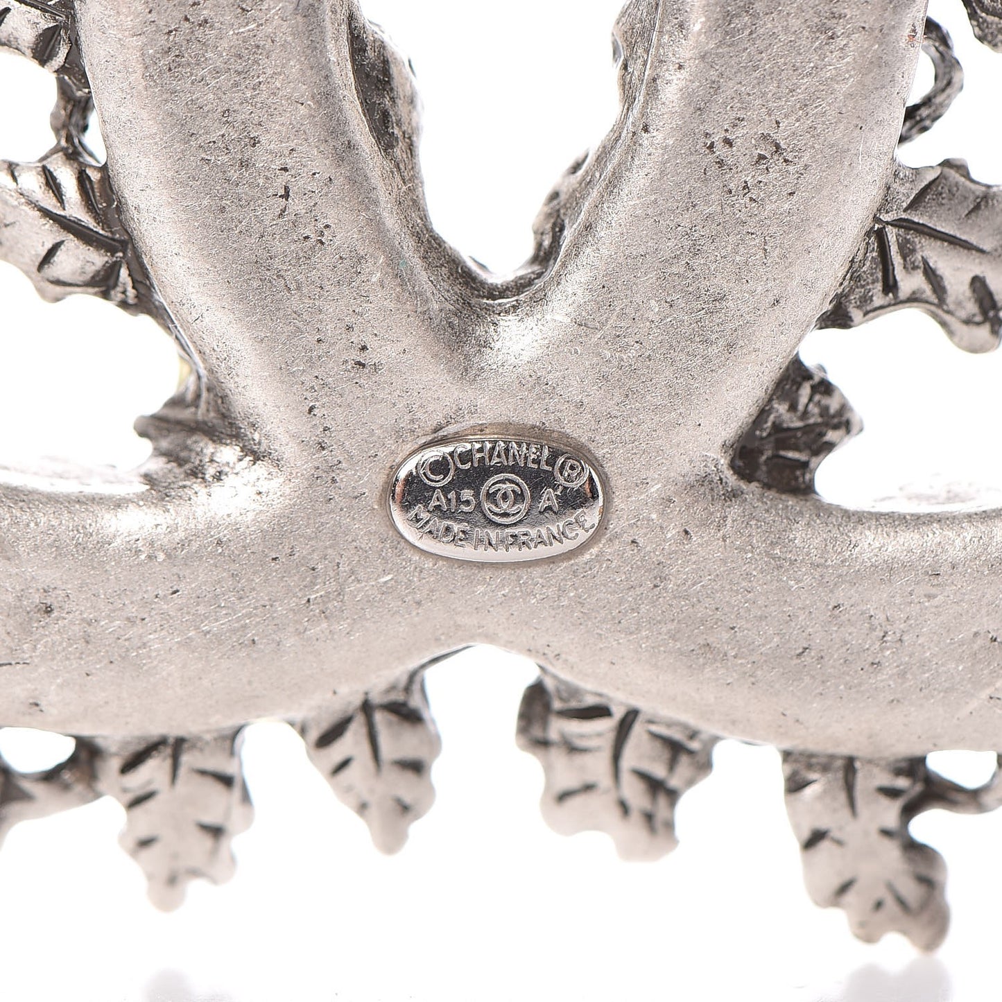 Pearl CC Flower Brooch Silver