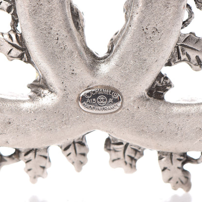 Chanel Pearl CC Flower Brooch Silver 4 of 5