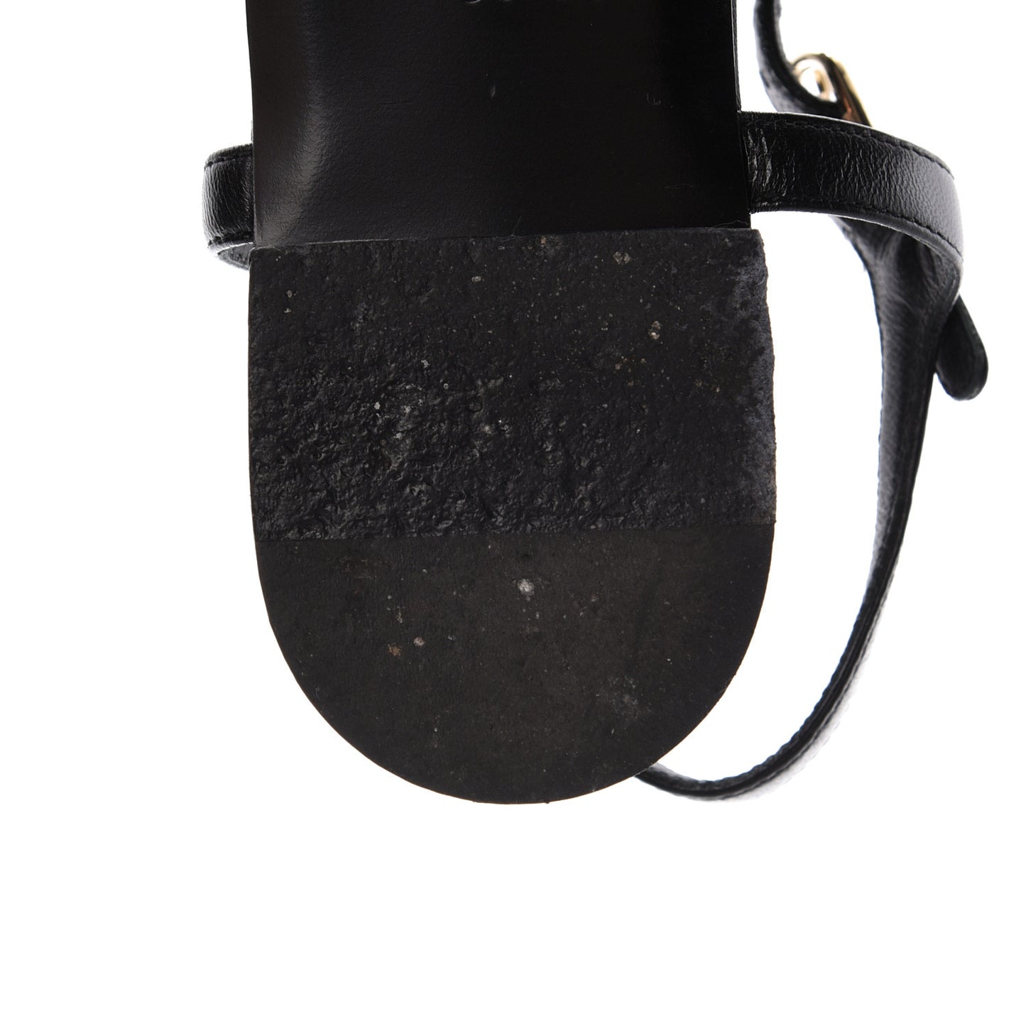 Lambskin Camellia Thong Sandals 38.5 Black