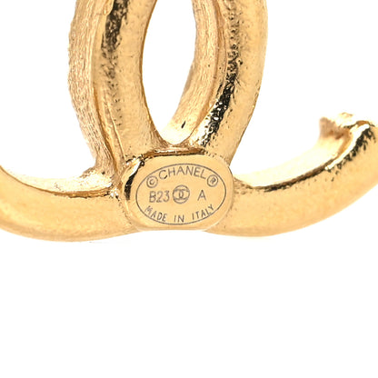 Chanel Metal Textured CC Earrings Gold 4 of 5