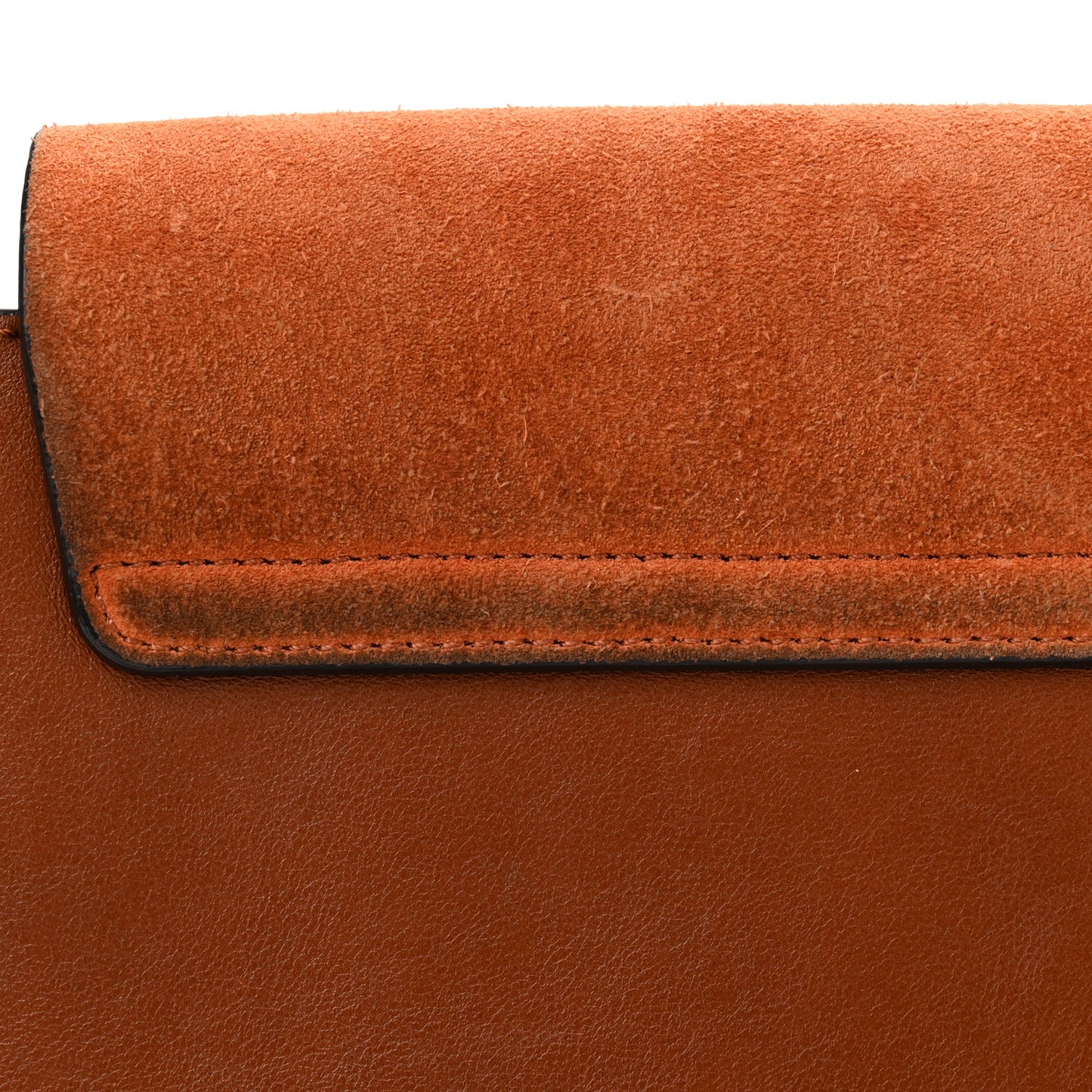 Suede Calfskin Small Faye Shoulder Bag Tobacco