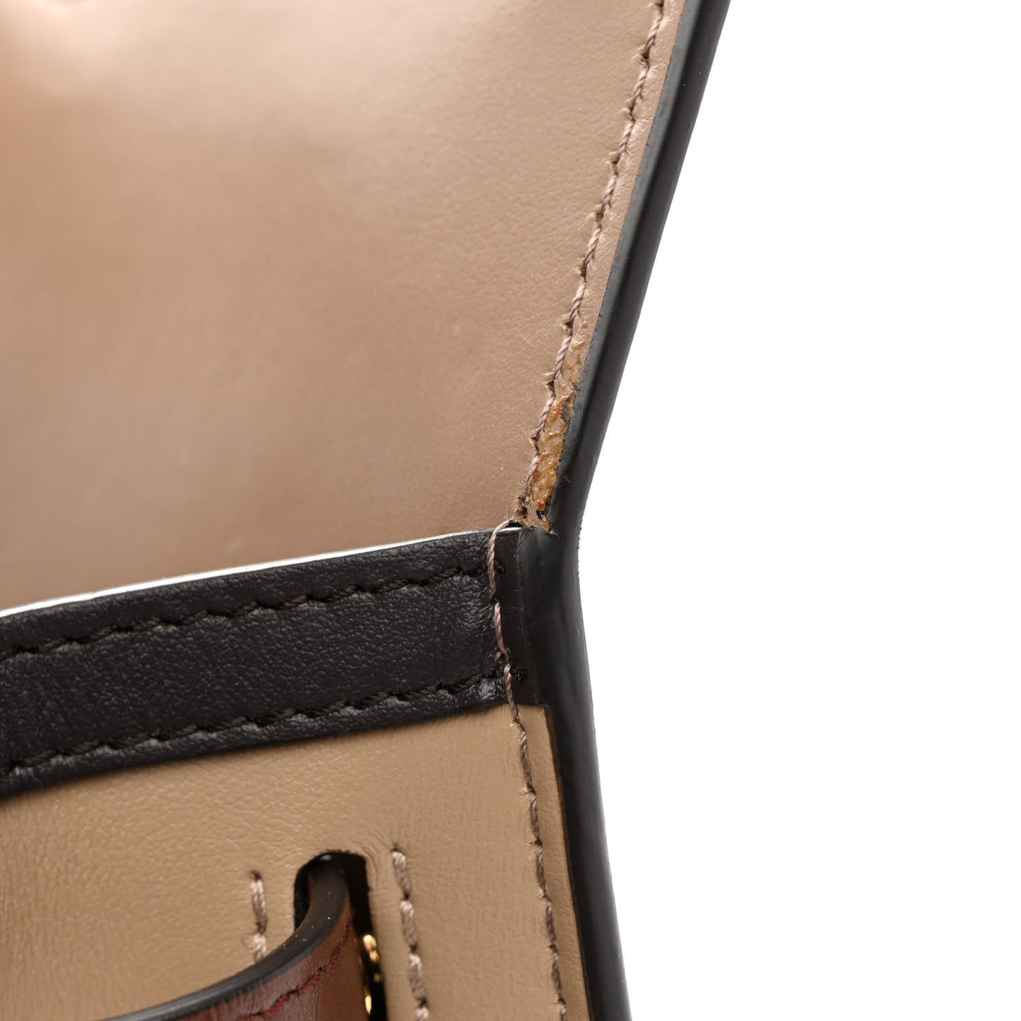 Calfskin Small Two Handle Title Bag Tan Brown