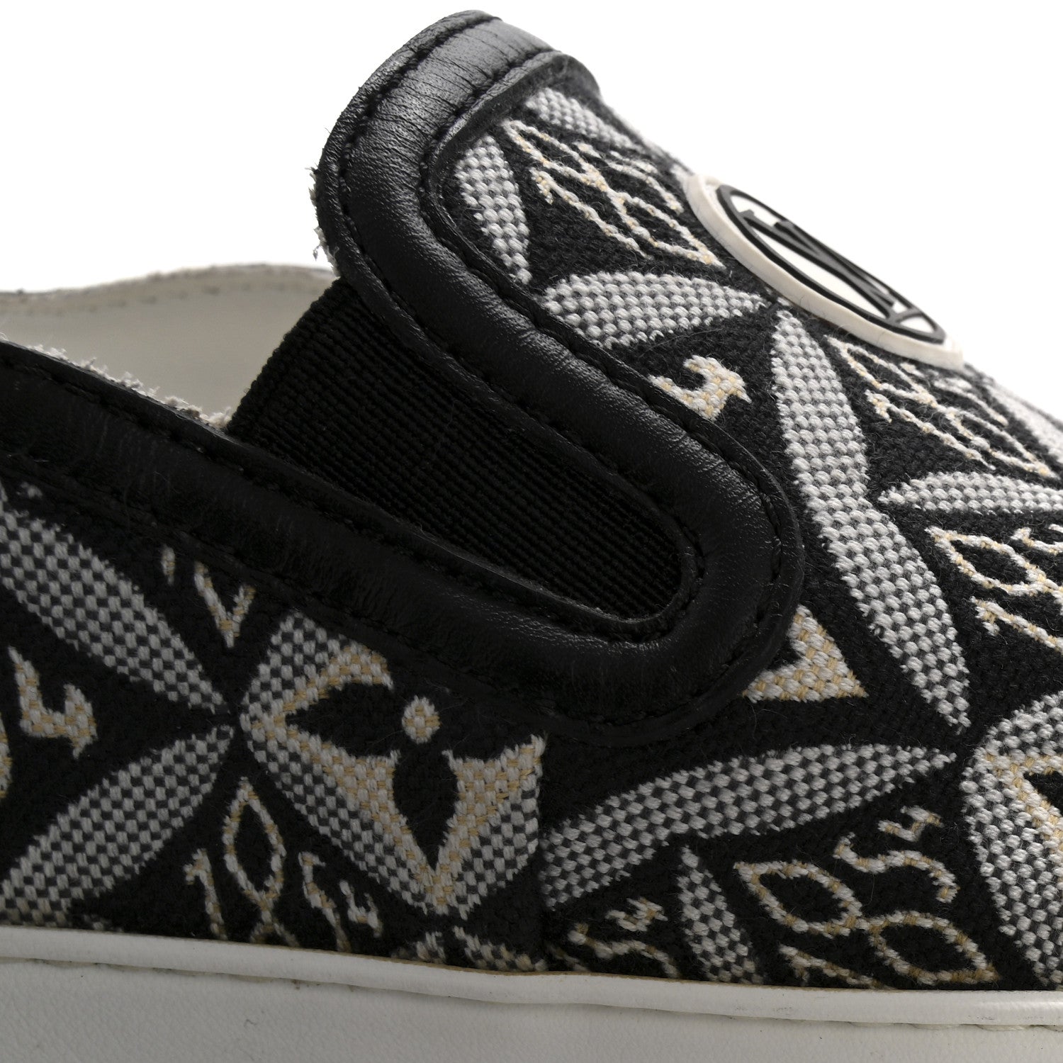 Louis Vuitton Jacquard Since 1854 Playtime Slip On Sneakers 37 Black 10 of 11