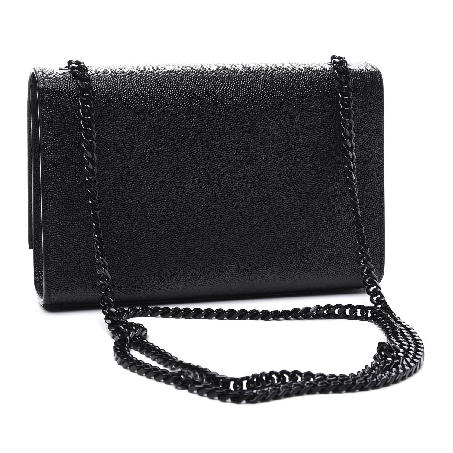 Saint Laurent Grain De Poudre Small Monogram Kate Satchel Black 2 of 10