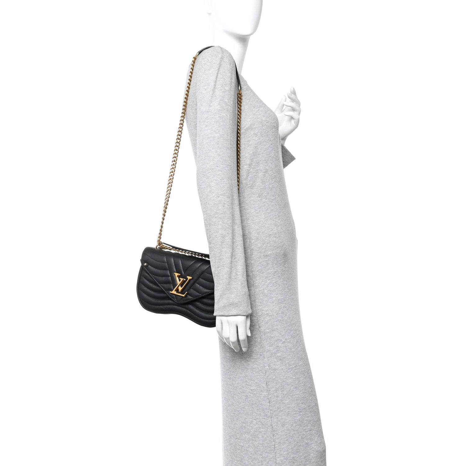 Louis Vuitton Calfskin New Wave Chain PM Black 2 of 10