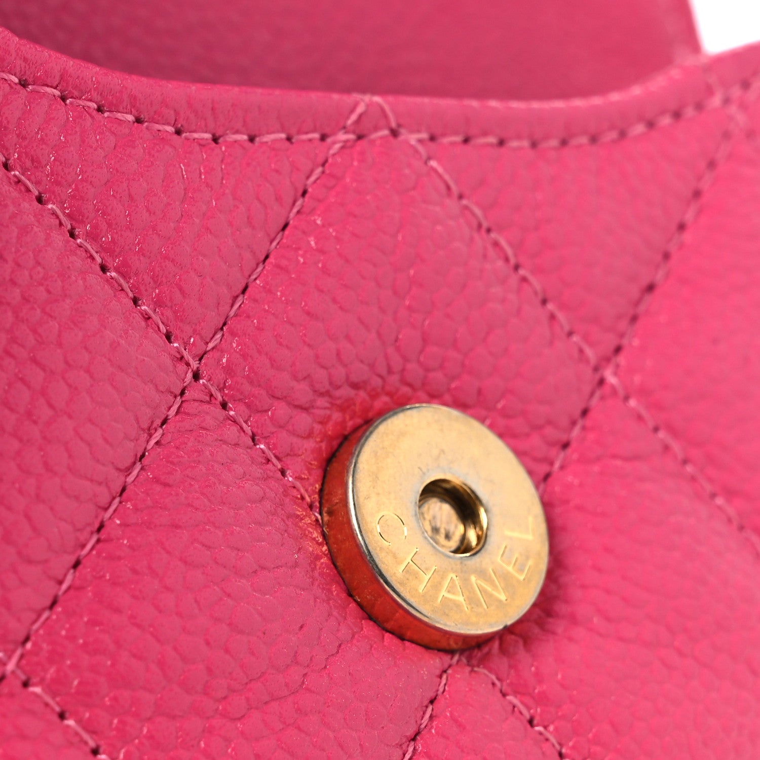 Chanel Shiny Caviar Quilted Chain Melody Belt Bag Dark Pink 12 of 12
