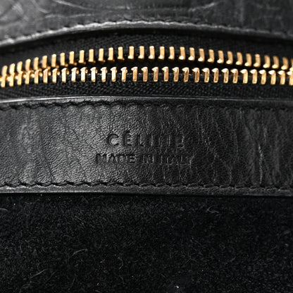 Celine Crocodile Embossed Calfskin Medium Belt Cabas Phantom Black 6 of 12