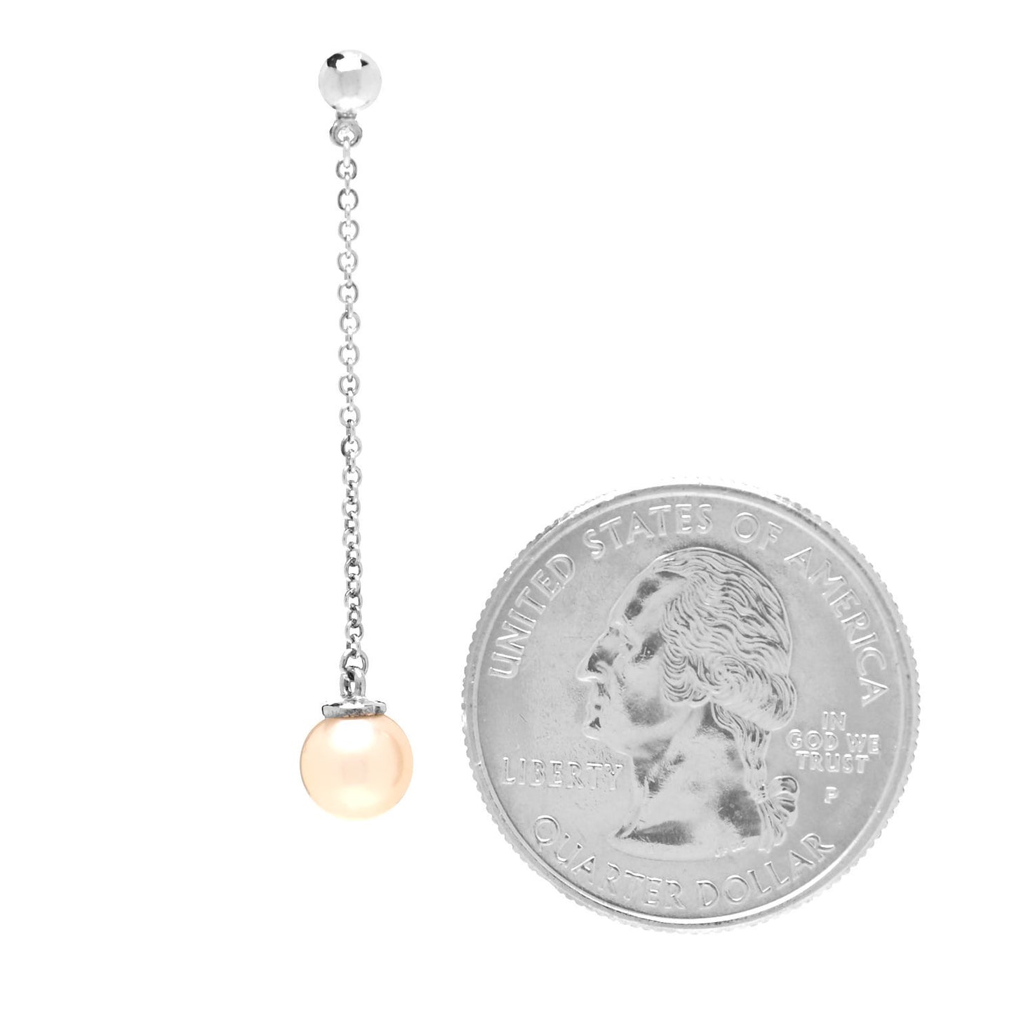 Sterling Silver Pearl Ziegfeld Drop Earrings