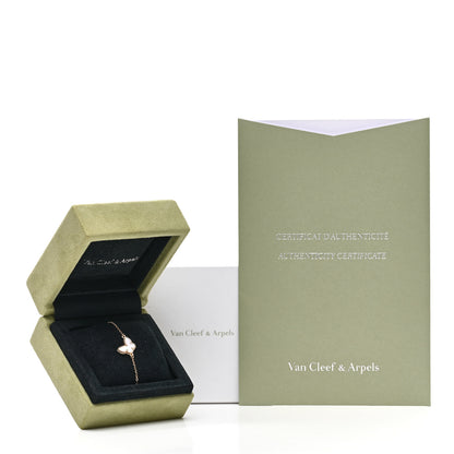 Van Cleef & Arpels 18K Yellow Gold Mother of Pearl Sweet Alhambra Butterfly Bracelet 5 of 5
