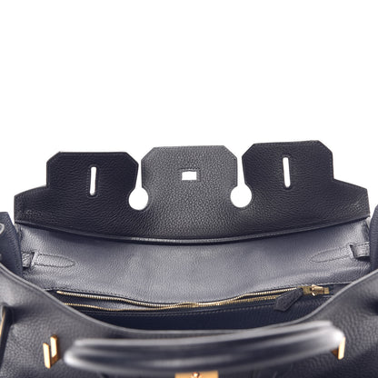 Hermes Taurillon Clemence Birkin 35 Bleu Indigo 12 of 36