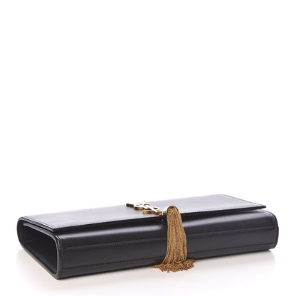 Saint Laurent Calfskin Classic Monogram Tassel Clutch Black 4 of 9