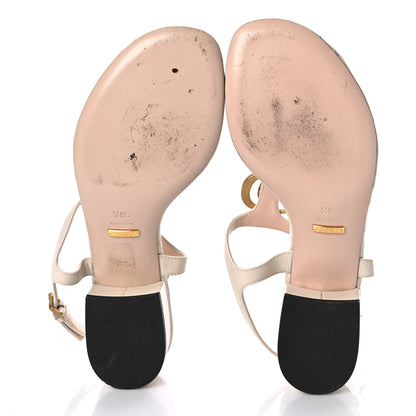 Gucci Nappa Matelasse Double G 35mm Thong Sandals 38.5 Mystic White 6 of 11