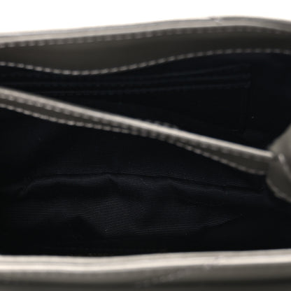 Saint Laurent Calfskin Y Quilted Monogram Toy Loulou Crossbody Bag Grey Kaki 4 of 9