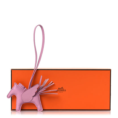 Hermes Milo Lambskin Grigri Rodeo Pegase Horse Bag Charm PM Mauve Sylvestre 5 of 5
