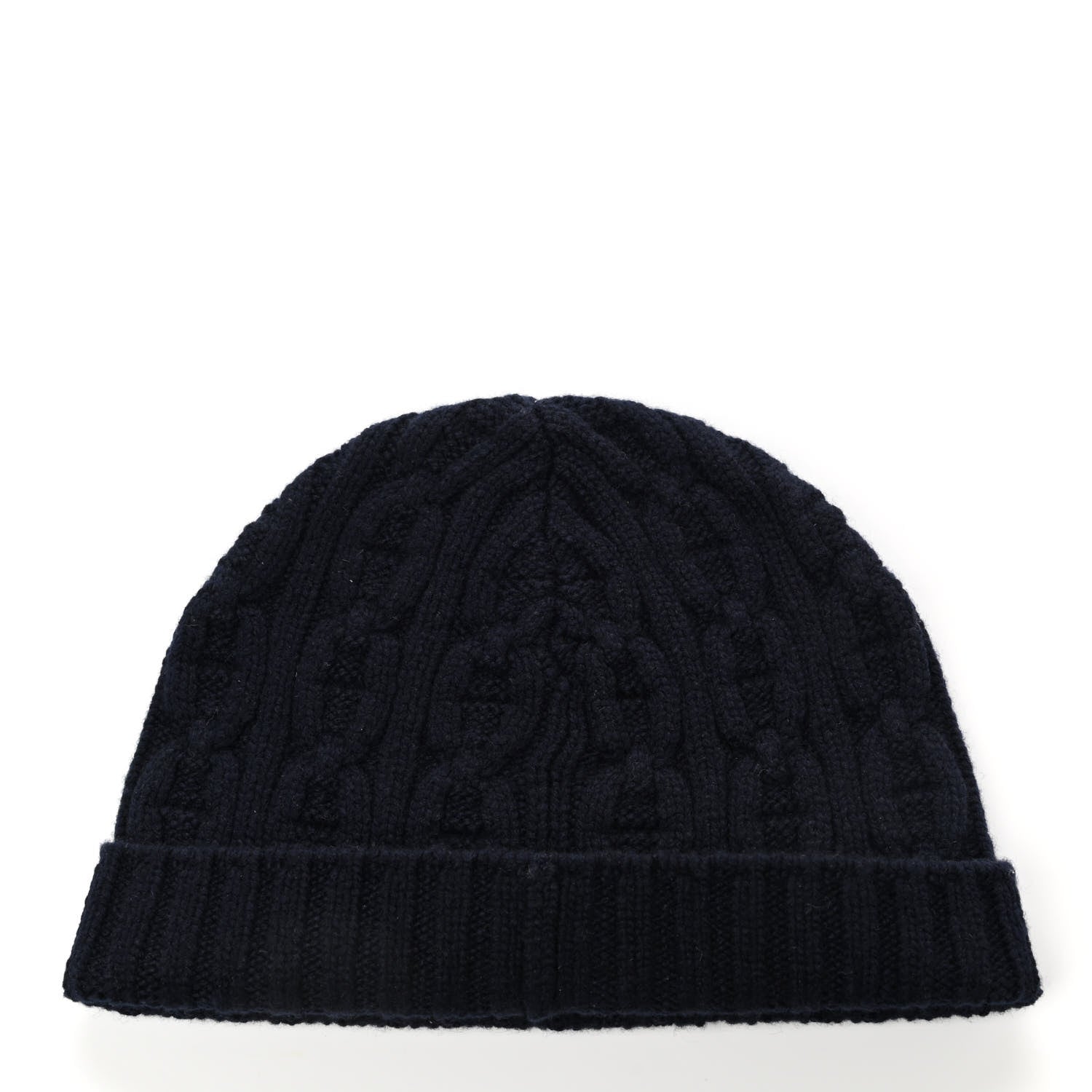 Hermes Cashmere Beanie Hat M Marine 3 of 6