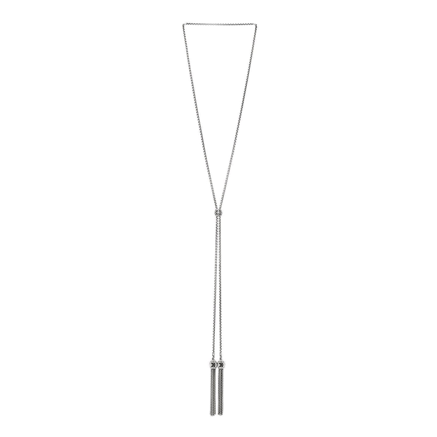 Sterling Silver Diamond Renaissance Tassel Necklace