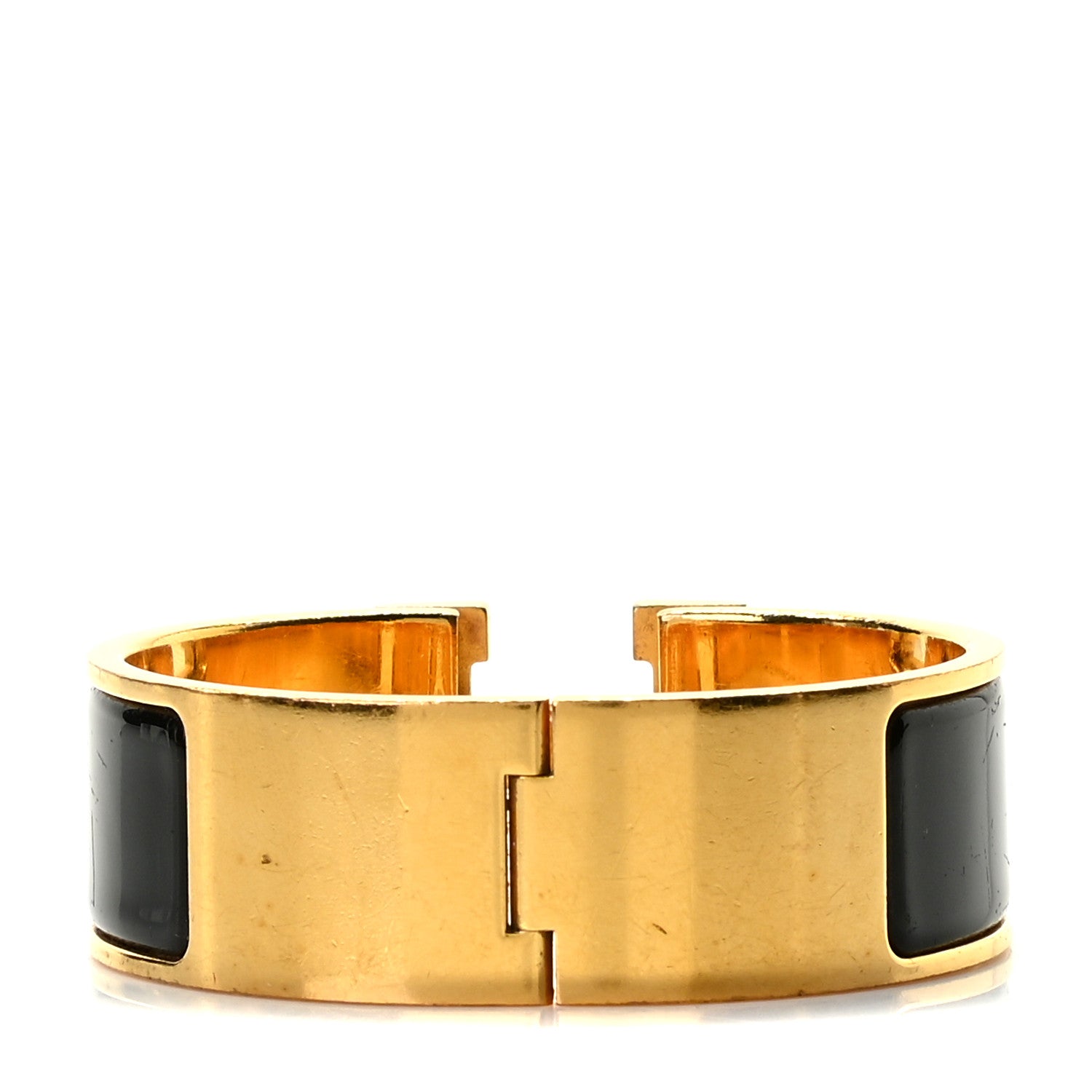 Hermes Enamel Wide Clic Clac H Bracelet PM Black 3 of 4