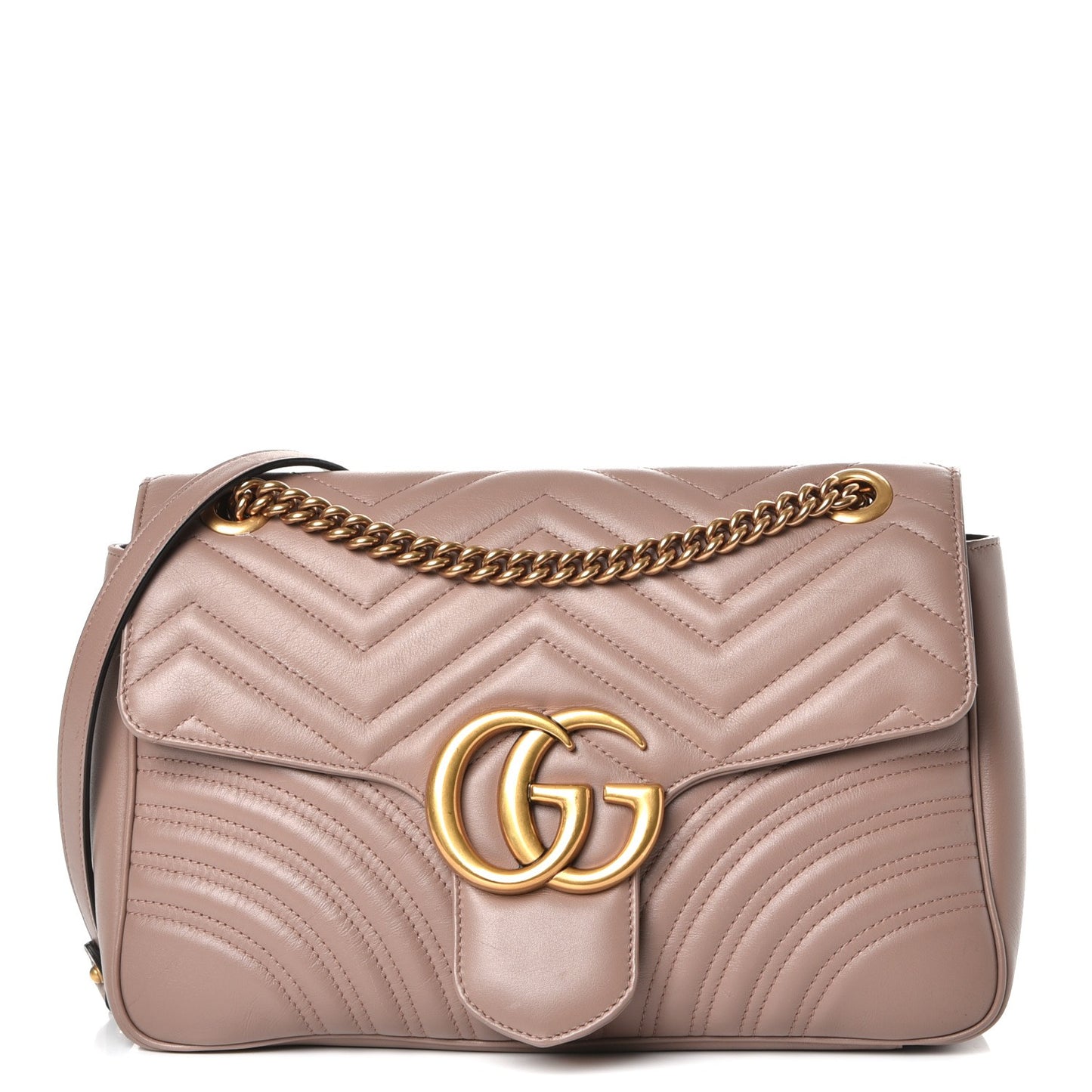 Calfskin Matelasse Medium GG Marmont Shoulder Bag Porcelain Rose