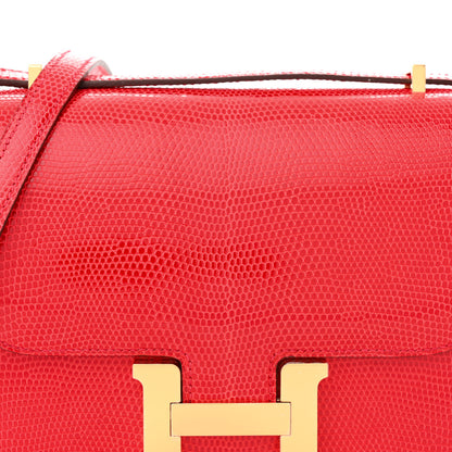 Hermes Lizard Constance 18 Rouge Moyen 8 of 12