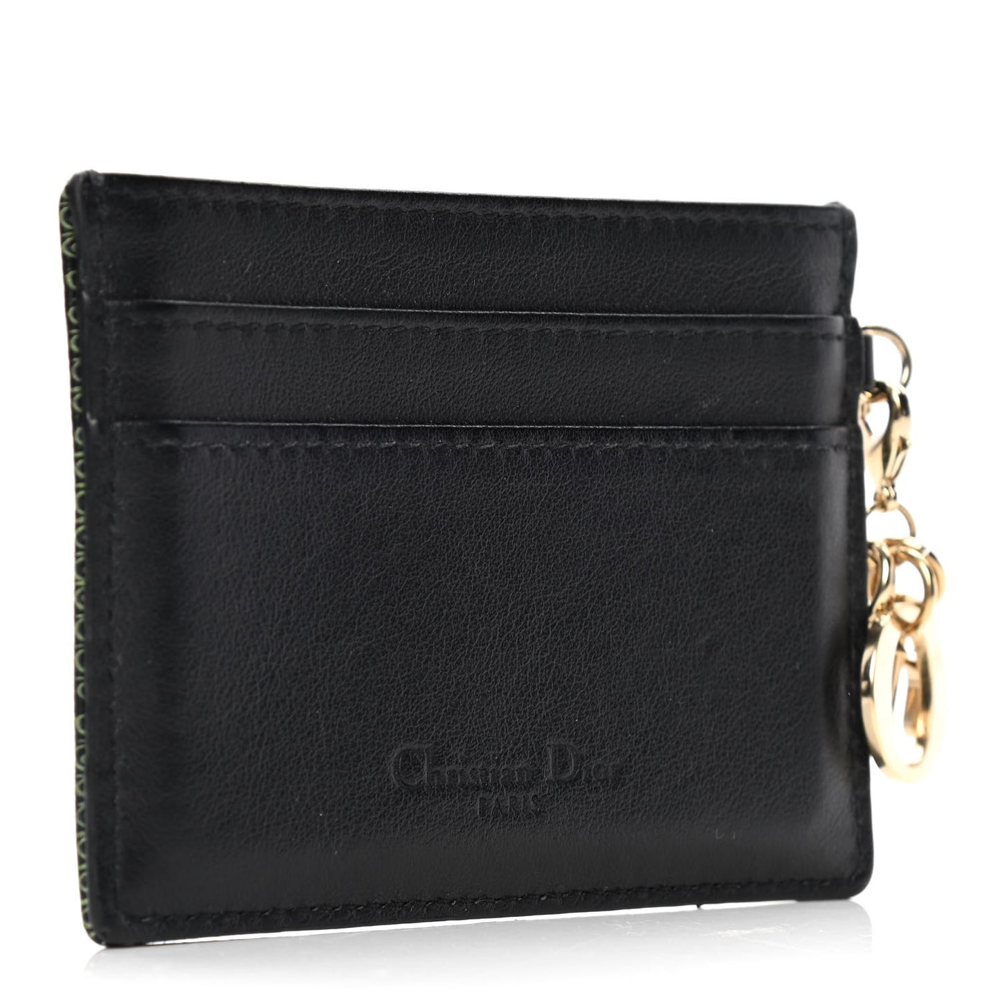 Calfskin Animals Card Holder Green