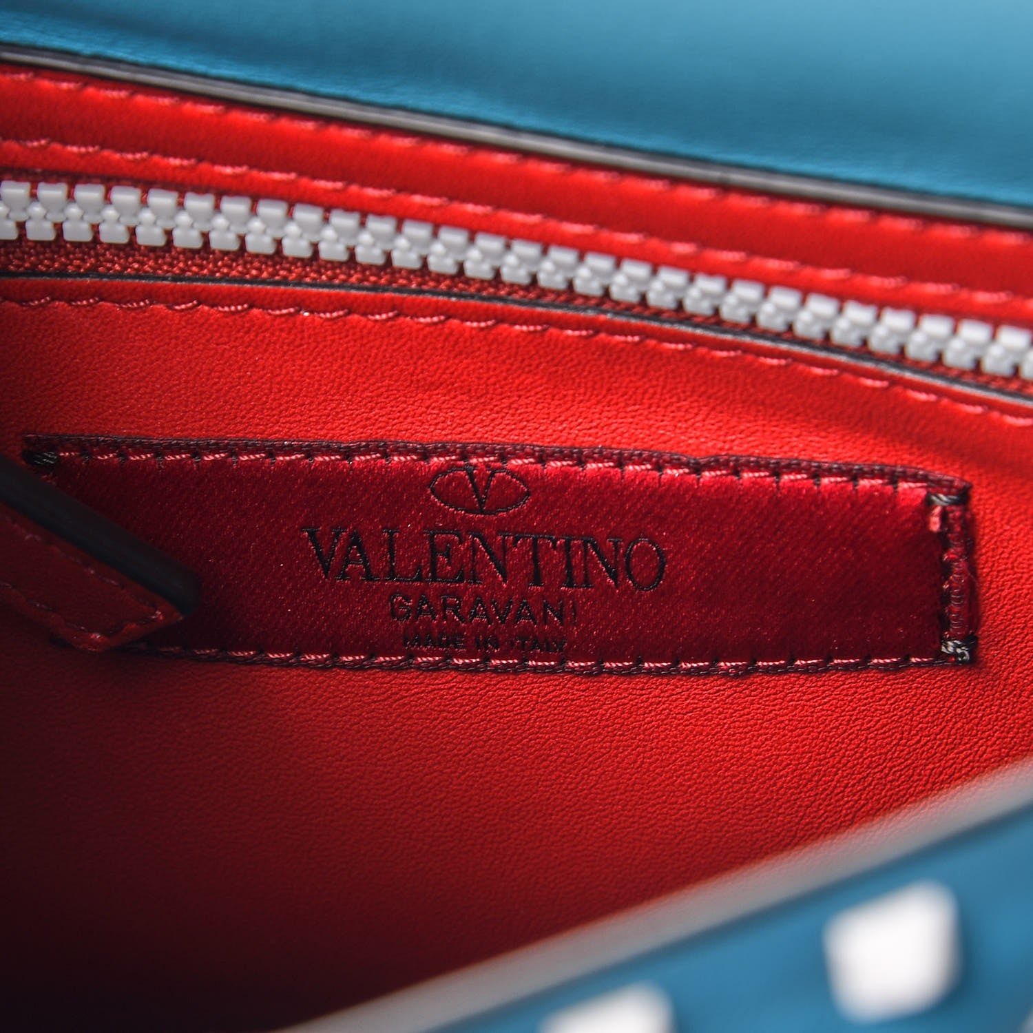 Valentino Garavani Lambskin Medium Free Rockstud Spike Shoulder Bag Cerulean 6 of 7