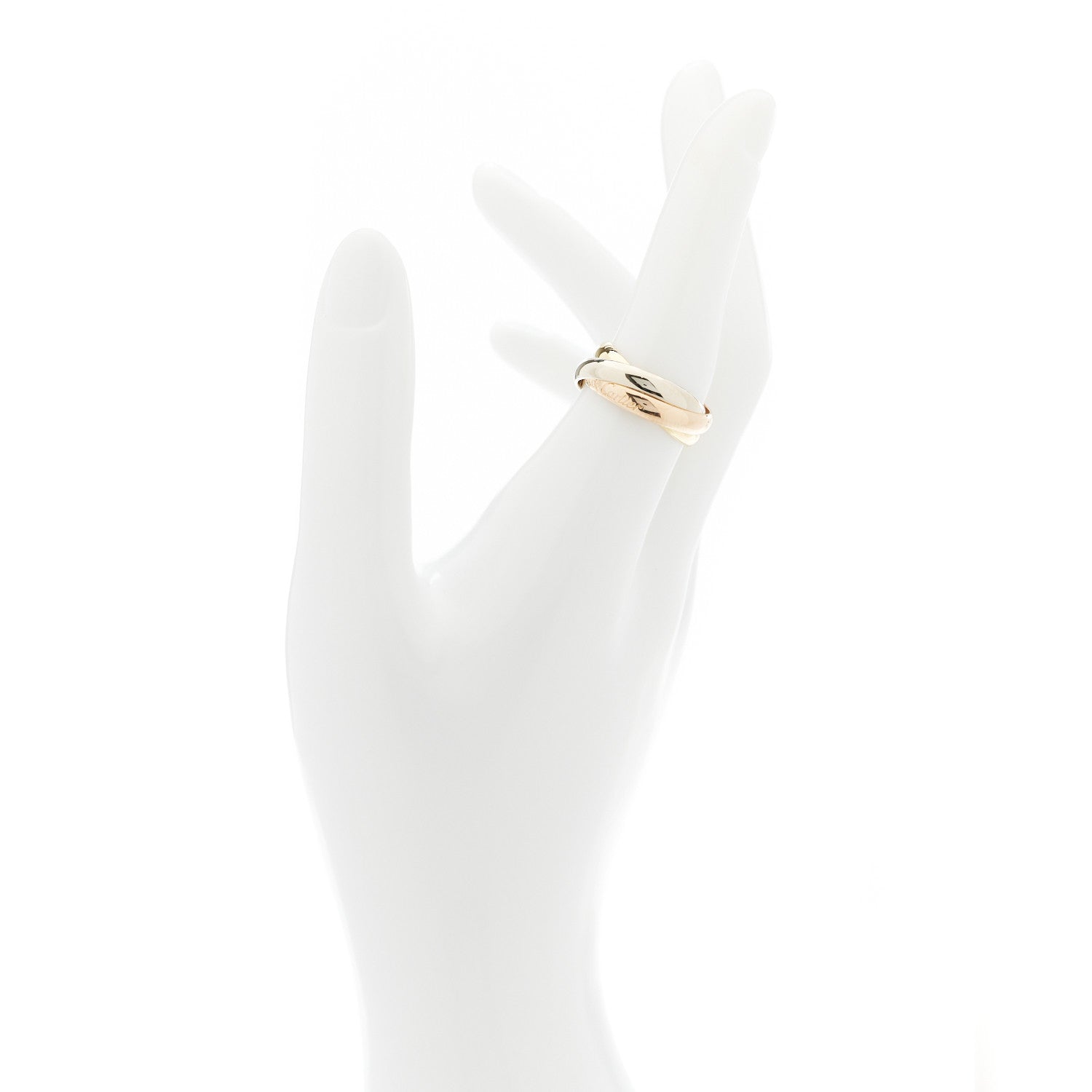 Cartier 18K Pink Yellow White Gold Classic Les Must De Cartier Trinity Ring 55 7.25 4 of 13